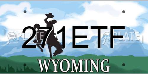 271ETF Wyoming License Plate