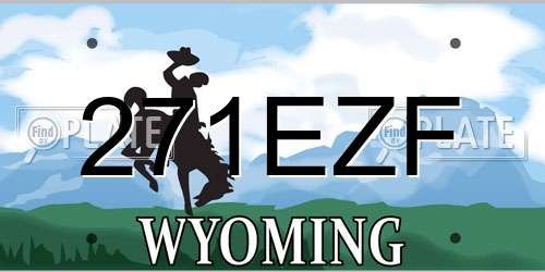 271EZF Wyoming License Plate