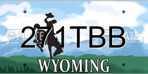 271TBB Wyoming License Plate