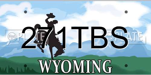 271TBS Wyoming License Plate