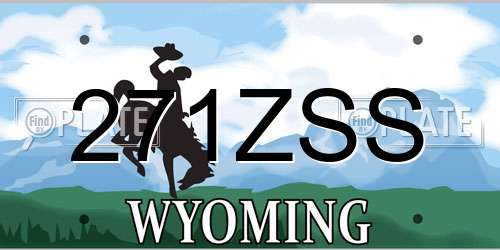271ZSS Wyoming License Plate