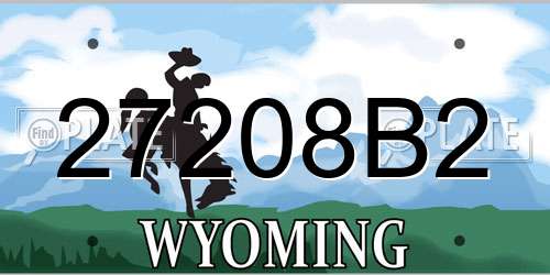 27208B2 Wyoming License Plate