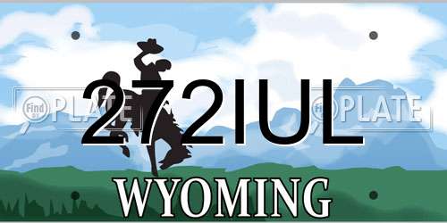 272IUL Wyoming License Plate
