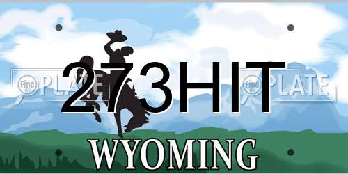 273HIT Wyoming License Plate