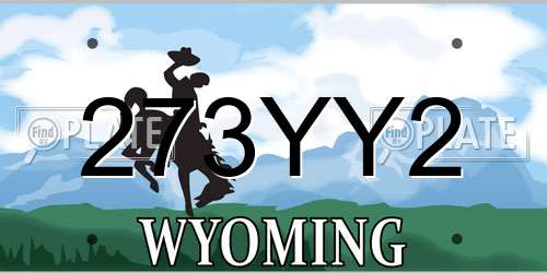 273YY2 Wyoming License Plate