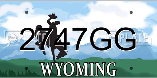 2747GG Wyoming License Plate