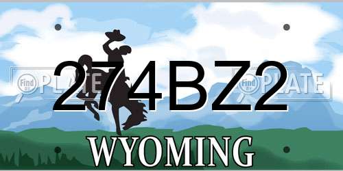 274BZ2 Wyoming License Plate