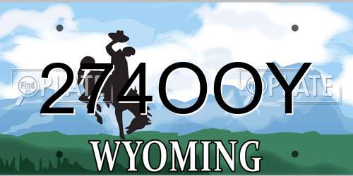 274OOY Wyoming License Plate