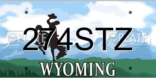274STZ Wyoming License Plate