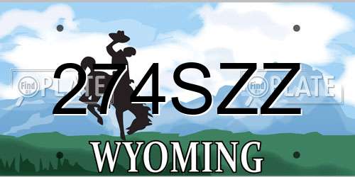 274SZZ Wyoming License Plate