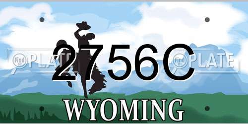 2756C Wyoming License Plate