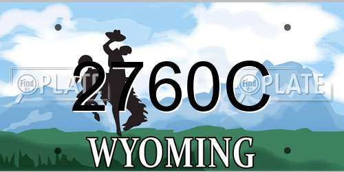 2760C Wyoming License Plate