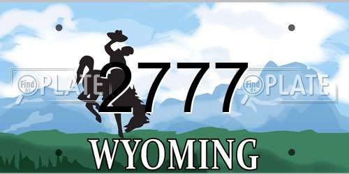 2777 Wyoming License Plate