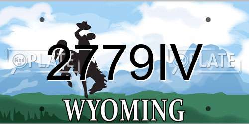 2779IV Wyoming License Plate