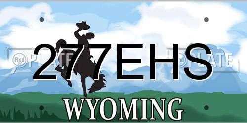 277EHS Wyoming License Plate