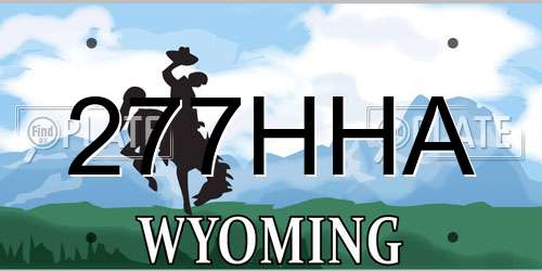 277HHA Wyoming License Plate
