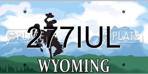 277IUL Wyoming License Plate