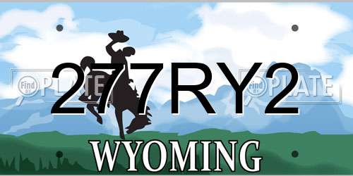 277RY2 Wyoming License Plate