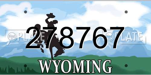 278767 Wyoming License Plate