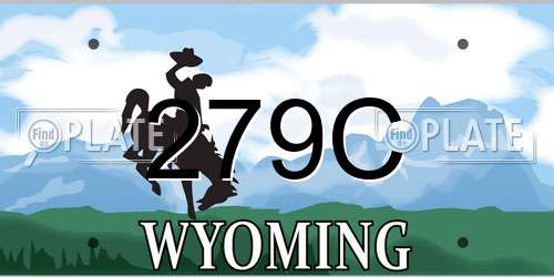 279C Wyoming License Plate