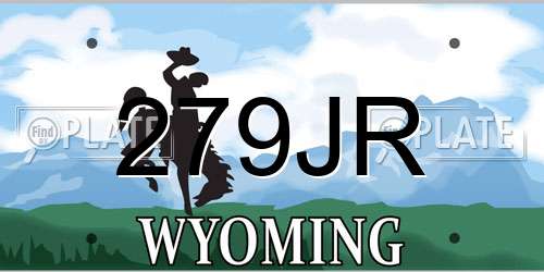 279JR Wyoming License Plate