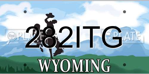 282ITG Wyoming License Plate