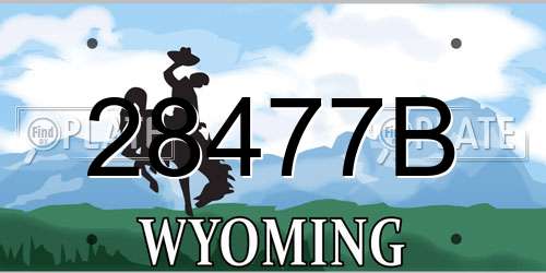 28477B Wyoming License Plate