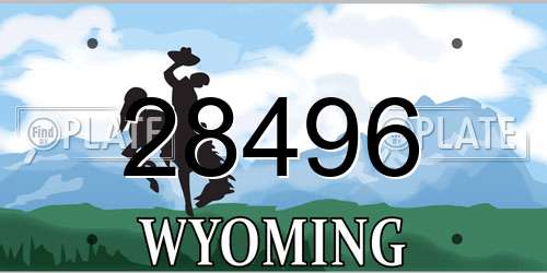 28496 Wyoming License Plate