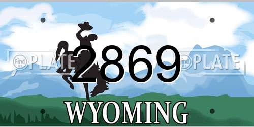 2869 Wyoming License Plate