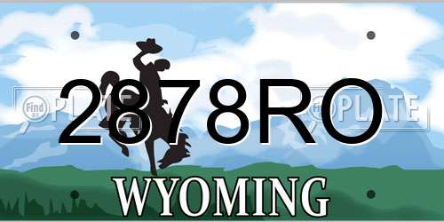 2878RO Wyoming License Plate