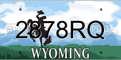 2878RQ Wyoming License Plate