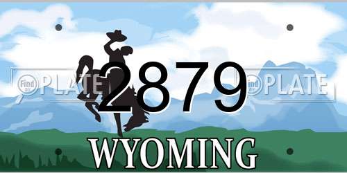 2879 Wyoming License Plate