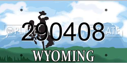 290408 Wyoming License Plate