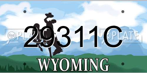 29311C Wyoming License Plate