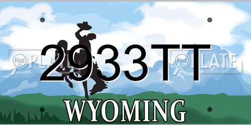2933TT Wyoming License Plate