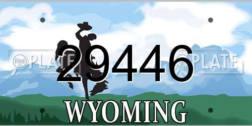 29446 Wyoming License Plate