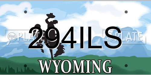 294ILS Wyoming License Plate