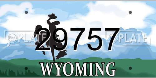 29757 Wyoming License Plate