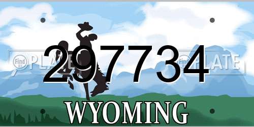 297734 Wyoming License Plate