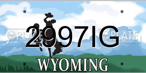 2997IG Wyoming License Plate