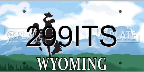 299ITS Wyoming License Plate