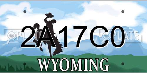 2A17C0 Wyoming License Plate