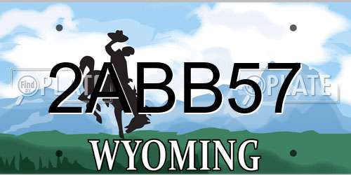 2ABB57 Wyoming License Plate