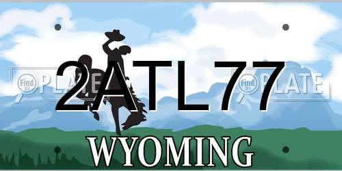 2ATL77 Wyoming License Plate