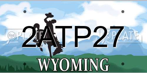2ATP27 Wyoming License Plate