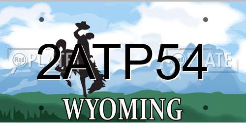 2ATP54 Wyoming License Plate
