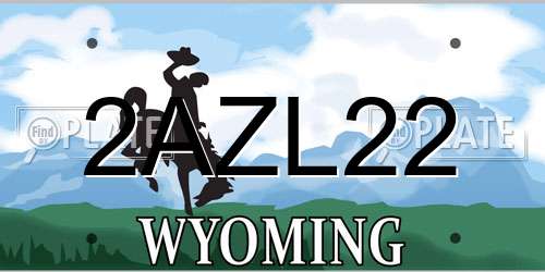 2AZL22 Wyoming License Plate