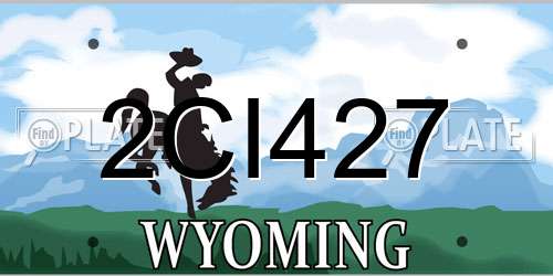 2CI427 Wyoming License Plate