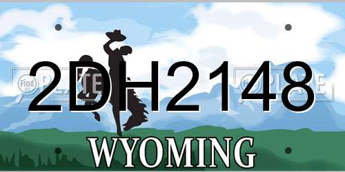 2DH2148 Wyoming License Plate