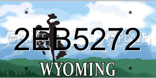2EB5272 Wyoming License Plate